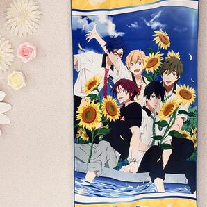 レア 美品 アニメ Free! Eternal Summer 大きめフェイスタオル 七瀬遙 橘真琴 松岡凛 葉月渚 竜ヶ崎怜