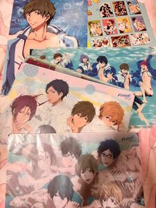 未使用 アニメFree! A3サイズ クリアポスター 非売品 ランチョンマット 描き下ろしメモリアルイラストセット 全16点セット