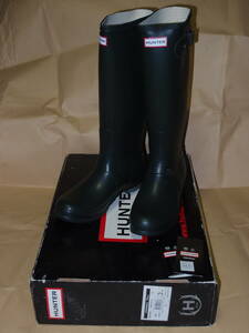 HUNTER Hunter ORIGINAL TALL rain boots W23499 UK8/EU42 khaki color origin box attaching boots 