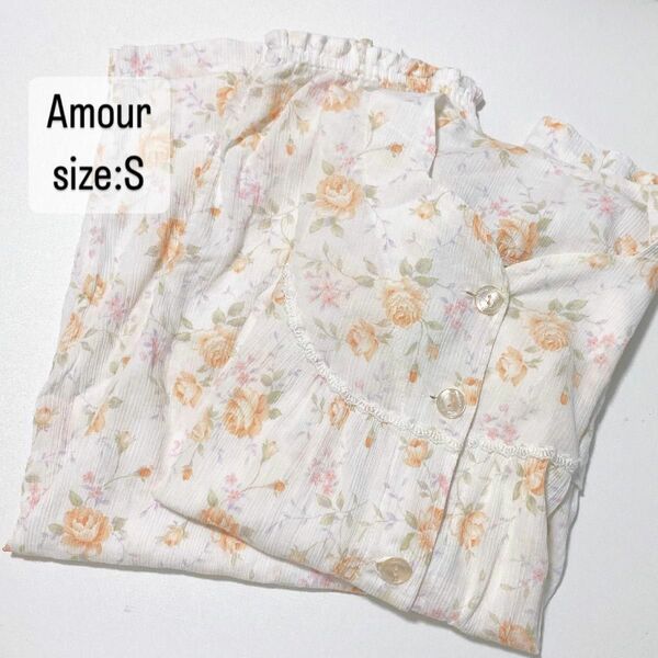 Amour アムール　レディース　パジャマ　150 S 花柄　楊柳　高島屋