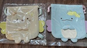 【新品】すみっコぐらし　すみっコ　ネオ すみっコくじ part ぬいぐるみ巾着 ぬいぐるみポーチ ねこ とかげ 巾着 ポーチ