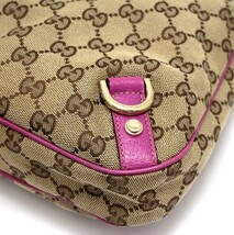 グッチ GUCCI アビー ハンドバッグ ワンショルダーバッグ GG柄 キャンバス ブラウン×ピンク 【64862】_画像3