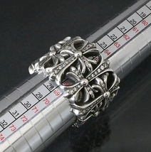 CHROME HEARTS 銀座店 クロムハーツ セメタリークロス リング パヴェダイヤ 指輪 シルバー SV925 約26号 94846_画像4