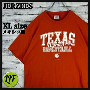 ジャージーズ メキシコ製 カレッジロゴ テキサス Tシャツ オレンジ XL