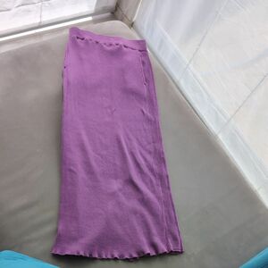 BAYFLOW　リブタイトスカート　ロングスカート　ニット　パープル　Sサイズ