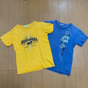 Hawaii ハワイ　男の子　Tシャツ　黄　紺　130㎝　2枚　 半袖Tシャツ 半袖