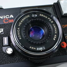 1円～【動作未確認】コニカ Konica c35 EF コンパクトフィルムカメラ 38mm F2.8 _画像10