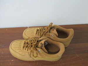 ナイキ NIKE AIR FORCE 1 LOW FLAX フォース 1 ロー 25.5ｃｍ キャメル スウェード スニーカー 激安1円スタート