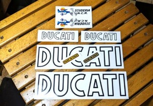 ☆旧ロゴ4種7枚☆DUCATI☆900SS/750SS 旧ロゴ2枚＋ITALY2種2枚/小DUCATI2枚/ITALY2種2枚/NCR1枚 ベベルイモラタンク MHR改900SSにも