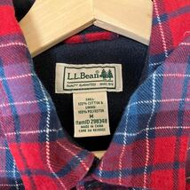 llbean エルエルビーン　厚手ネルシャツ　綿100% 裏地ボア　チェック　サイズM 早い者勝ち！_画像3