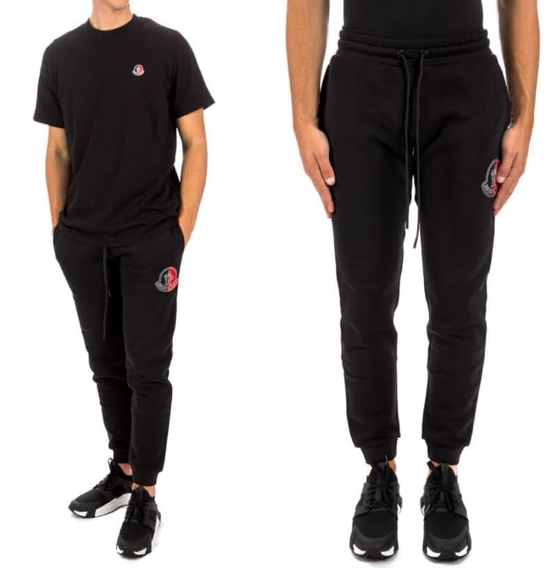 極美品 MONCLER モンクレール 1952 ビッグ ワッペン スウェットパンツ サイズM 紺