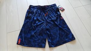 新品 AND1 ハーフパンツ バスケ ジムトレーニング ブルー オレンジ バスパン NBA USA M ジャージ 迷彩カモ タグ付