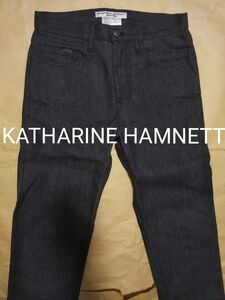 KATHARINE HAMNETT デニム ジーンズ スラックス キャサリンハムネット ネバーフェード ハイクオリティ染め S