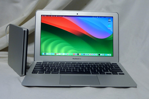 Macbook Air/11.6インチ//OS:Sonoma /Apple:DVDマルチ付//MD711JAA/使い良い英語キーボード//着払い設定