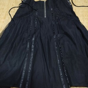 オッズオネスト OZZ ONESTO スカート コルセット ブラック レース 金具飾り 美品 ゴスロリの画像4