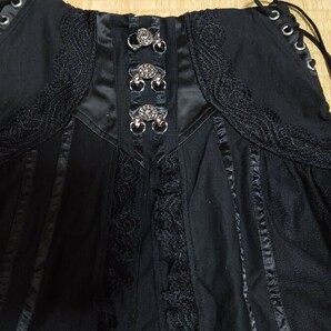 オッズオネスト OZZ ONESTO スカート コルセット ブラック レース 金具飾り 美品 ゴスロリの画像8