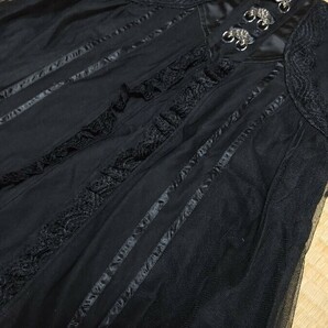 オッズオネスト OZZ ONESTO スカート コルセット ブラック レース 金具飾り 美品 ゴスロリの画像6
