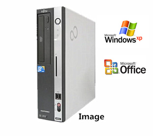 中古パソコン デスクトップ Windows XP Pro 純正Microsoft Office 2010付 富士通パソコン Dシリーズ Core i3/メモリ4GB/新品SSD 240GB