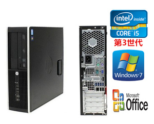 中古パソコン Windows 7 メモリ8GB HD1TB 純正Microsoft Office付 HP Compaq Elite 8300 OR 6300 Core i5 第3世代3.2GHz DVDマルチ