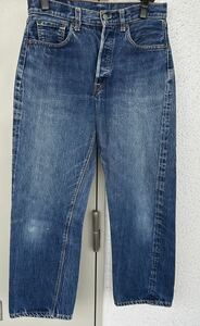 【BerBerJin　購入】濃紺 縦落ち ドス黒　Levi’s 501 リーバイス　W30.5 L27 60S BIG E ウェストチェーン並行　足長R ボタン裏8 赤耳 507x