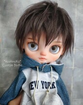 カスタムミディブライス 男の子 *HosHinoKo* Custom Blythe カスタムブライス アウトフィット付き 可動ボディ_画像1