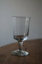 古い手吹きガラスのシンプルな筒型のビストログラス / 19世紀・フランス / アンティーク 古道具 ワイングラス A-8_画像8