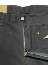 未使用品 40 KOJIMA GENES 児島ジーンズ RNB-1342W 13oz SELVEDGE BLACK DENIM セルビッチ ブラックデニム ワイドパンツ ジーンズ_画像4