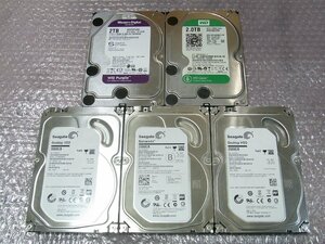 B39149 O-03328 3.5インチ HDD 2TB 5個セット 判定正常