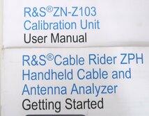 MZ52067◆ROHDE&SCHWARZ ZPH opt.B4 Cable Rider ケーブルアンテナアナライザ 2MHz-4GHz【返品保証あり】_画像8