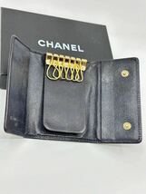 CHANEL シャネル キーケース ココマーク レザー ブラック_画像3