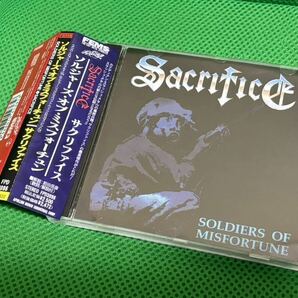 sacrifice - soldiers of misfortune オリジナル盤 1990年盤 カタログ請求書とおまけ帯付き スラッシュメタルの画像1