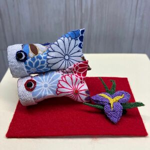 こいのぼり　五月人形　ハンドメイド　ちりめん細工　ミニ置物