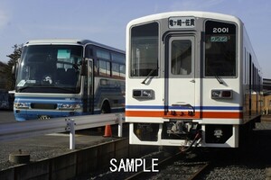 バス・ディーゼル車両 キハ2013 竜ケ崎線【鉄道写真02022】KGサイズ☆