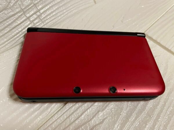 ニンテンドー3DSLLレッド×ブラック中古品　妖怪ウォッチ2本家　妖怪ウォッチバスターズ　ソフト２本付き