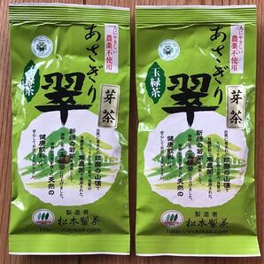 あさぎり芽茶100g2袋　茶農家直売　無農薬・無化学肥料栽培　シングルオリジン　カテキンパワー　免疫力アップ