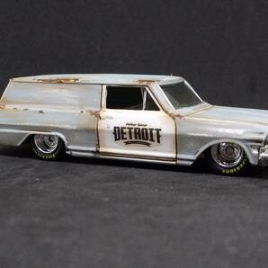 ★HW '64 Chevy Nova Panel Wagon 改 リペイント 錆塗装 シボレー ノバ ワゴン Ratrod Custom カスタム 改造★の画像3