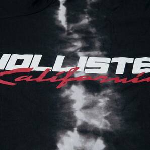 ★☆Hollister むら染め 縦ロゴプリント Tシャツ 半袖/XL/ブラック/黒/ メンズ ホリスター アバクロ カットソー a&f ll 2l ビッグサイズの画像4