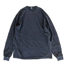 LOS ANGELES APPAREL　ロサンゼルスアパレル　長袖Tシャツ ビンテージブラック　2XL 6.5oz Garment Dye MADE IN USA ロンT_画像1
