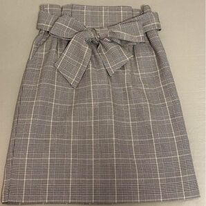 チェックリボンスカート