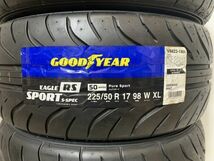 【送料無料】未使用夏タイヤ４本セット 225/50R17 98W XL(SGY101-17)GOODYEAR RS SPORT S-SPEC 2020年～2021年 225/50/17_画像2