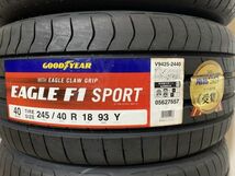 【送料無料】未使用夏タイヤ４本セット 245/40R18 93Y(SGY114-48)GOODYEAR EAGLE F1 SPORT 245/40/18 2020年～2021年_画像2