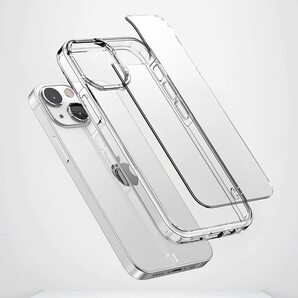 【高品質】iphone 13 miniケース2021 クリア 背面 透明 PC + 柔らかな TPU バンパー 軽量 耐衝撃 擦り傷防止 薄型 携帯カバー (5.4インチ)の画像5