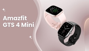 Amazfit GTS 4 Mini スマートウォッチ 日本語対応 Alexa対応 着信通知 Line アプリ通知 5atm防水 GPS内蔵 音楽再生 心拍数 睡眠 ストレス