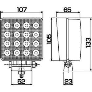 【新品・２個セット】☆LEDワークライト 16灯 48W LED16灯 白色 48W 3360lm 6000K ノイズ対策 IP67 DC12/24V の画像8