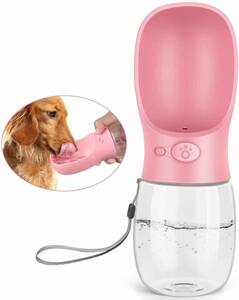 #H6 new goods * pink pet water bottle 350ml waterer aquarium attaching water leak prevention easily water minute ... taking place dog. walk outdoor 