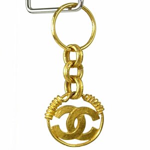 ★D2719 美品 シャネル ココマーク バッグチャーム キーホルダー 94P ゴールドカラー CHANEL ヴィンテージ レディース★