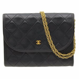 ★D2690 良好!! シャネル マトラッセ ラムスキン プッシュロック チェーン ミニ ショルダーバッグ CHANEL ヴィンテージ レディース★