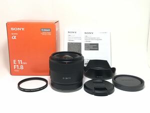 #4【極美品・元箱 プロテクター付】SONY ソニー E 11 mm F1.8 SEL11F18