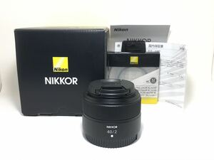 #0【新品同様・元箱 レンズプロテクター付】NIKON ニコン NIKKOR Z 40mm f/2