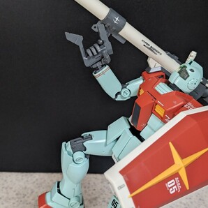 MGジムver2.0 ガンプラ バンダイ BANDAI 説明書有 付属品有 機動戦士ガンダム 原作再現部分塗装 墨入 箱無 完成品の画像9